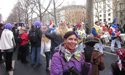 Delise Torres in the Karneval Parade, Mainz, Germany
